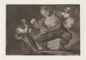 Bobalic?n (Simpleton), also known as Tras el vicio viene el fornicio (After Vice Comes Fornication), from the series Los disparates (Los proverbios) de Francisco de Goya