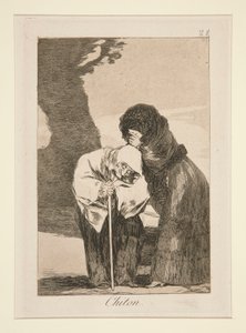 Chiton (Silencio), pl. 28 de la serie Los caprichos de Francisco de Goya