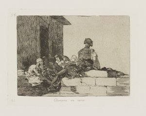 Clamores en vano. (Las apelaciones son en vano), pl. 54 de la serie Los Desastres de la Guerra de Francisco de Goya
