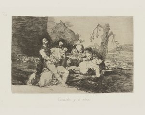 curarlos, y ? otro. (Consígalos bien, y adelante con el siguiente.), pl. 20 de la serie Los Desastres de la Guerra de Francisco de Goya