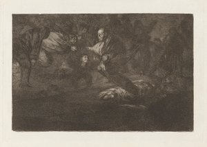 Dios los cria y ellos se juntan (God Creates Them and They Join Up Together), from the series Los disparates (Los proverbios) de Francisco de Goya