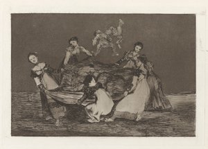 Disparate femenino (Feminine Folly), also known as Pesa mas que un burro muerto (Heavier than a Dead Donkey), from the series Los disparates (Los proverbios)