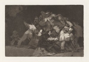 General Folly, también conocido como Las garras de un gato y el vestido de un devoto, de la serie Los dispares (Los proverbios) de Francisco de Goya