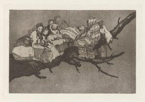 Disparate ridiculo (Ridiculous Folly), also known as Andarse por las ramas (To Go Amongst the Branches), from the series Los disparates (Los proverbios) de Francisco de Goya
