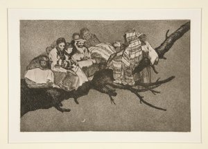 Disparate ridiculo (Locura ridícula), pl. 3 de la serie Los proverbios de Francisco de Goya