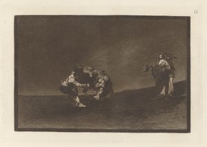 El mismo vuelca un toro en la plaza de Madrid (The Same Man Throws a Bull in the Ring at Madrid), Plate 16 from La tauromaquia