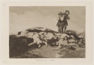 Enterrar y callar (Bury Them and Keep Quiet), Plate 18 from Los desastres de la guerra (The Disasters of War) de Francisco de Goya