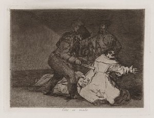 Esto es malo (This is Bad), Plate 46 from Los desastres de la guerra (The Disasters of War) de Francisco de Goya