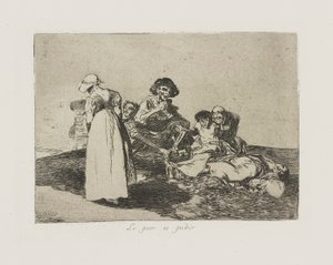 Lo peor es pedir. (The Worst Is To Beg.), pl. 55 from the series Los desastres de la guerra (The Disasters of War) de Francisco de Goya
