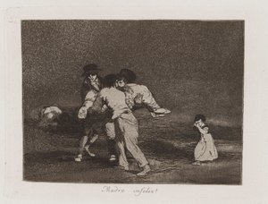 Madre infeliz! (Unhappy Mother!), Plate 50 from Los desastres de la guerra (The Disasters of War) de Francisco de Goya