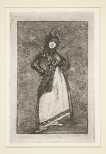 Maja [con un fondo oscuro] de Francisco de Goya