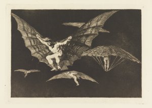 Manera de Volar, lámina 13 en Proverbios de Francisco de Goya