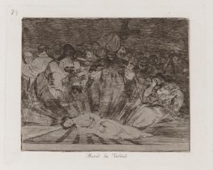 Muri? la verdad (Truth Has Died), Plate 79 from Los desastres de la guerra (The Disasters of War)