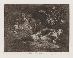 Nada. [Ello dir?] (Nothing. The Event Will Tell), Plate 69 from Los desastres de la guerra (The Disasters of War) de Francisco de Goya