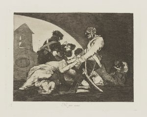 Ni siquiera para esos. (Tampoco estos.), pl. 11 de la serie Los Desastres de la Guerra de Francisco de Goya