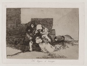 No llegan ? tiempo (They Do Not Arrive in Time), Plate 52 from Los desastres de la guerra (The Disasters of War) de Francisco de Goya