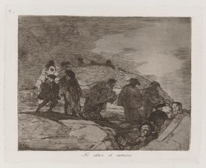 No saben el camino (They Do Not Know the Way), Plate 70 from Los desastres de la guerra (The Disasters of War) de Francisco de Goya