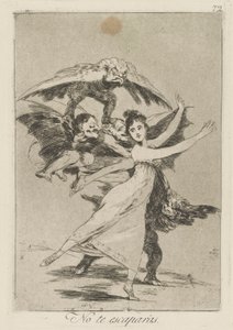 No te escapes. (No escaparás), pl. 72 de la serie Los caprichos de Francisco de Goya