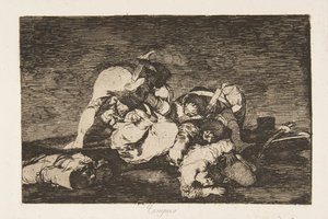 Placa 10 de Los desastres de la guerra: Nor [d..., 1810 publicado 1863 de Francisco de Goya