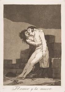 Placa 10 de Los Caprichos: El amor y la muerte