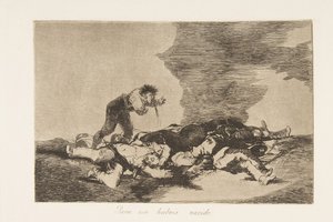 Placa 12 de Los Desastres de la Guerra: Esto... de Francisco de Goya