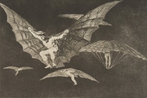 Una forma de volar, de los Disparates de Francisco de Goya