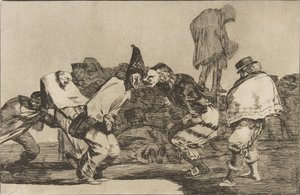 Placa 14 de los Disparates: Locura del carnaval de Francisco de Goya