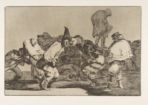 Placa 14 de los Disparates: Locura de Carnaval, ca. 1816-23 publicada 1864 de Francisco de Goya