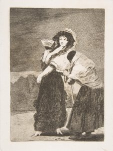 Placa 16 de Los Caprichos: Por el amor de Dios: y era su madre Dios la perdone..., 1797-98