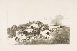 Placa 22 de Los Desastres de la Guerra: Aún peor. Tanto y... de Francisco de Goya