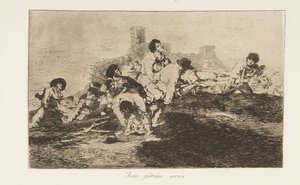 Placa 24 de Los desastres de la guerra: Ellos..., 1810 publicado 1863 de Francisco de Goya