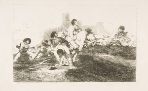 Lámina 24 de Los Desastres de la Guerra: Todavía pueden ser útiles de Francisco de Goya