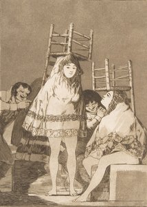 Placa 26 de Los Caprichos: Ya tienen asiento, 1799 de Francisco de Goya