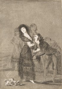 Placa 27 de Los Caprichos: ¿Quién más rendido?, 1799 de Francisco de Goya