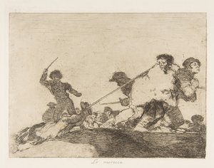 Placa 29 de Los Desastres de la Guerra: Él..., 1810 publicado 1863