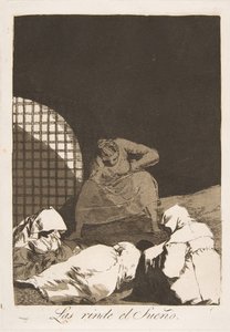 Placa 34 de Los Caprichos: El sueño los rinde, 1799