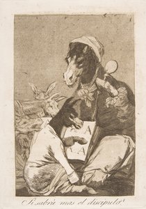 Placa 37 de Los Caprichos: ¿No sabrá más el discípulo?, 1799