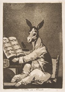 Placa 39 de Los Caprichos: Asta su Abuelo de Francisco de Goya