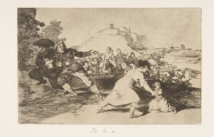 Placa 44 de Los desastres de la guerra: Vi..., 1810 publicado 1863 de Francisco de Goya