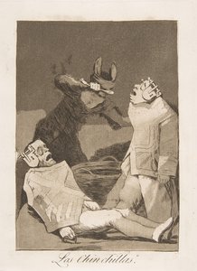 Placa 50 de Los Caprichos: Los Chinchillas de Francisco de Goya