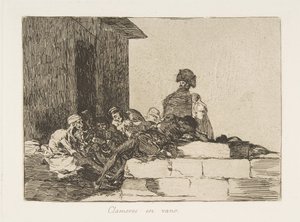 Placa 54 de Los Desastres de la Guerra: Ap..., 1811-12 publicado 1863 de Francisco de Goya