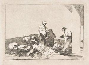 Placa 58 de Los Desastres de la Guerra: No sirve de nada llorar..., 1811-12 de Francisco de Goya