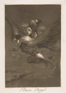 Placa 64 de Los Caprichos: Buen viaje de Francisco de Goya