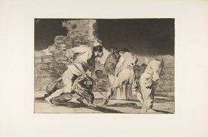 Placa 6 de los Disparates: Es asombroso y fuimos hechos por Dios de Francisco de Goya