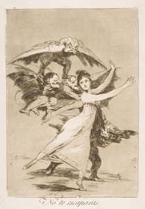Placa 72, de Los Caprichos: No te escaparás de Francisco de Goya