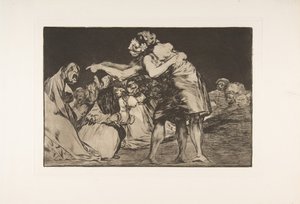 Placa 7 de los Disparates: Disparate desordenado, ca. 1816-23 publicado 1864 de Francisco de Goya