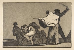 Placa A de los Disparates: Locura conocida, ca. 1816-23 publicada antes de 1877 de Francisco de Goya