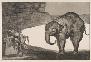 Placa C de los Disparates: Locura animal, ca. 1816-23 publicada antes de 1877 de Francisco de Goya