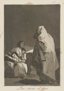 Que viene el loco. (Here Comes the Bogey-Man.), pl. 3 from the series Los caprichos de Francisco de Goya