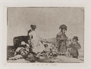Si son de otro linage (Perhaps They Are of Another Breed), Plate 61 from Los desastres de la guerra (The Disasters of War) de Francisco de Goya
